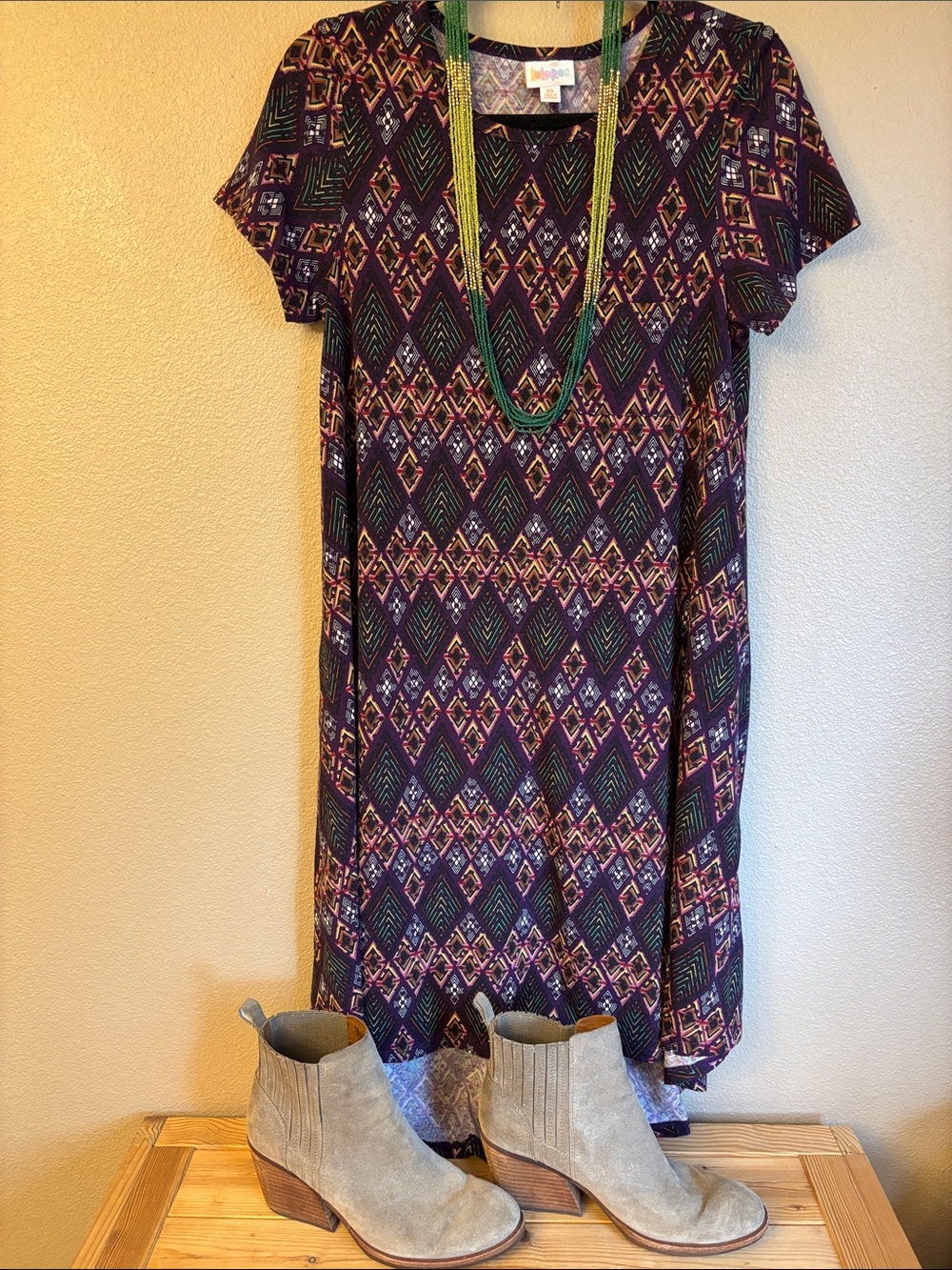 LuLaRoe Purple Aztec Print Top